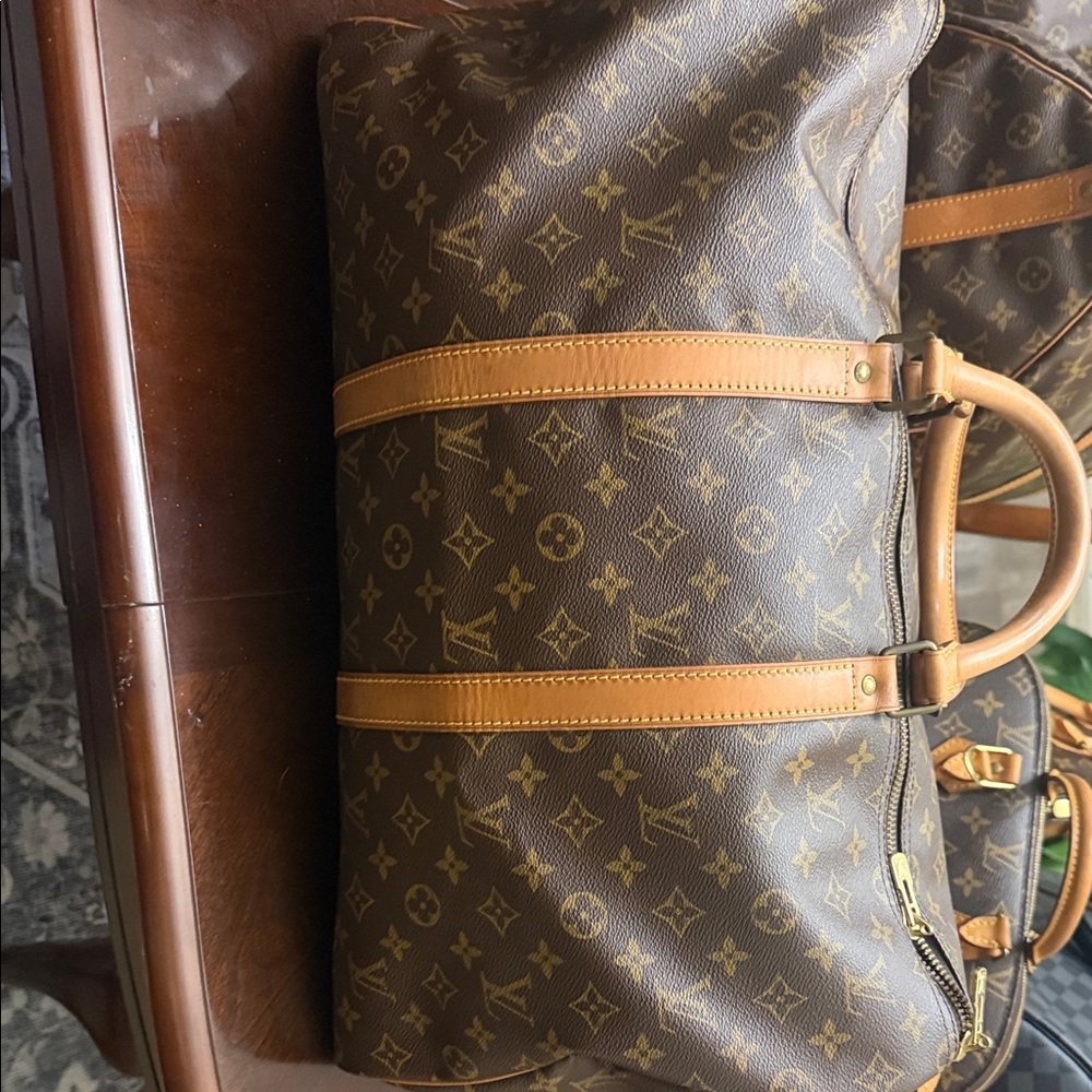 Louis Vuitton Monogram Duffel Bag in Brown and Tan